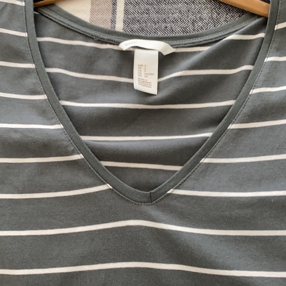 H&M Dark Green and White Striped Dress - Picture 11 of 11